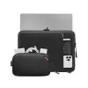 „tomtoc“ įmautės rinkinys, skirtas 16 colių „MacBook Pro“ ir 15,3 colių „MacBook Air“, juodas