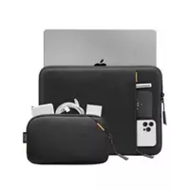 „tomtoc“ įmautės rinkinys, skirtas 16 colių „MacBook Pro“ ir 15,3 colių „MacBook Air“, juodas