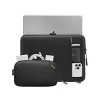 Tomtoc TOM-A13-C12D įmautės rinkinys 13 colių MacBook Pro / Air – juoda