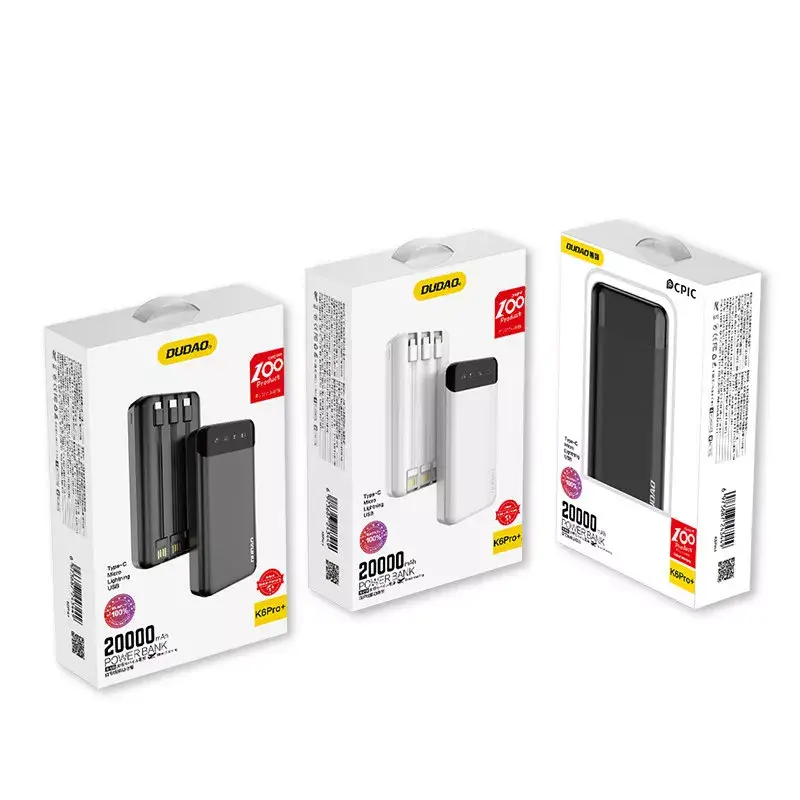 Nešiojama išorinė baterija DUDAO K6Pro+ 20000mAh