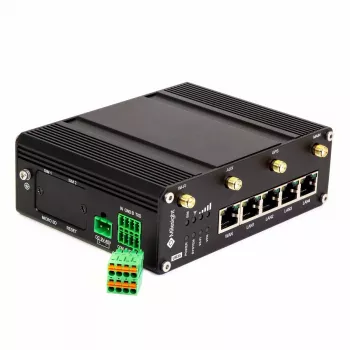 Pramoninis maršrutizatorius Milesight UR35 Pro 4G WiFi4 GPS — mobilusis 4G, Wi‑Fi 4, GPS, tvirtas dizainas