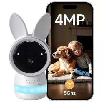 Kūdikio monitorius Arenti Ainanny 4MP WiFi — 4 MP patalpų „Wi-Fi“ kamera, skirta vaikų kambario stebėjimui