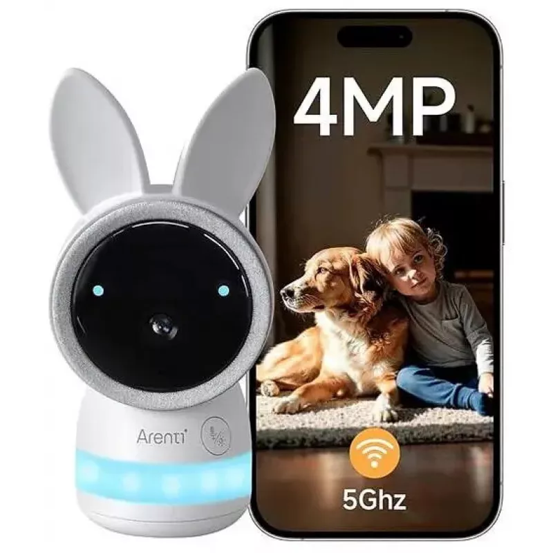 Kūdikio monitorius Arenti Ainanny 4MP WiFi — 4 MP patalpų „Wi-Fi“ kamera, skirta vaikų kambario stebėjimui