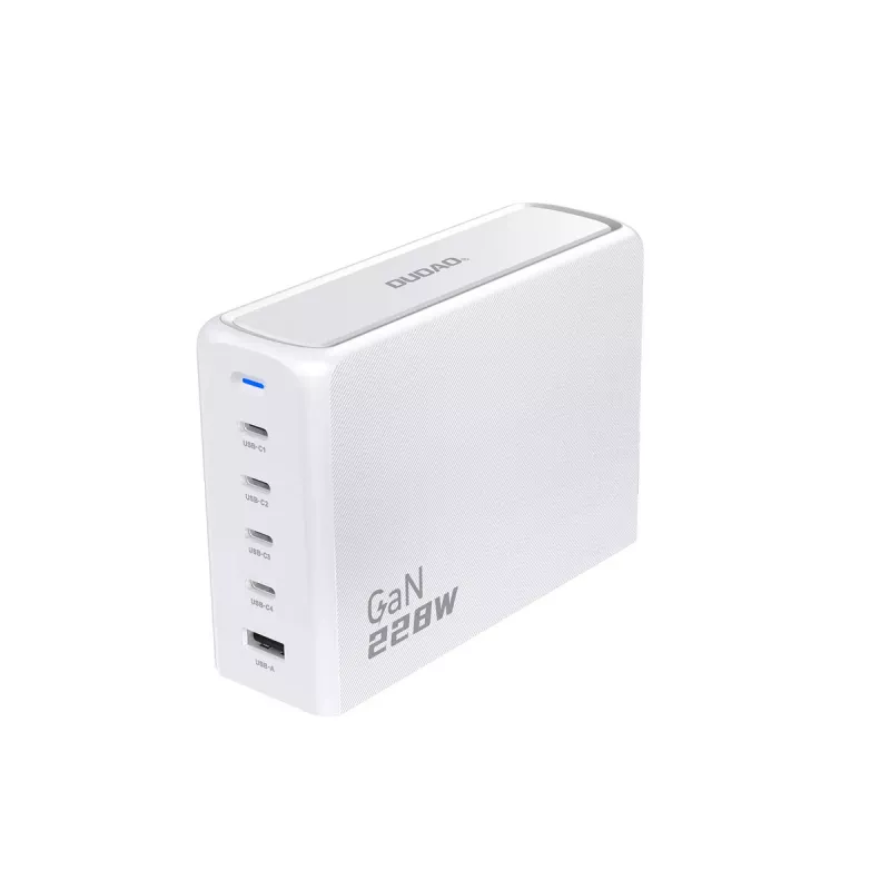 Pakrovėjas DUDAO A228EU 228W GaN 4xUSB-C 1xUSB-A