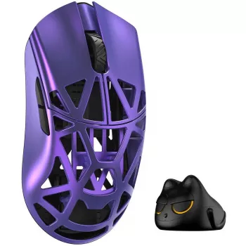 WLpelė Beast X Pro žaidimų pelė su tvirtais šonais ir Omron optiniais jungikliais — violetinė