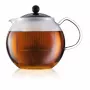 Vienas arbatinukas Bodum Assam 1500 ml juodas skaidrus