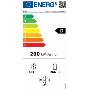 Šaldytuvas AEG RCS736DXMB 367 L