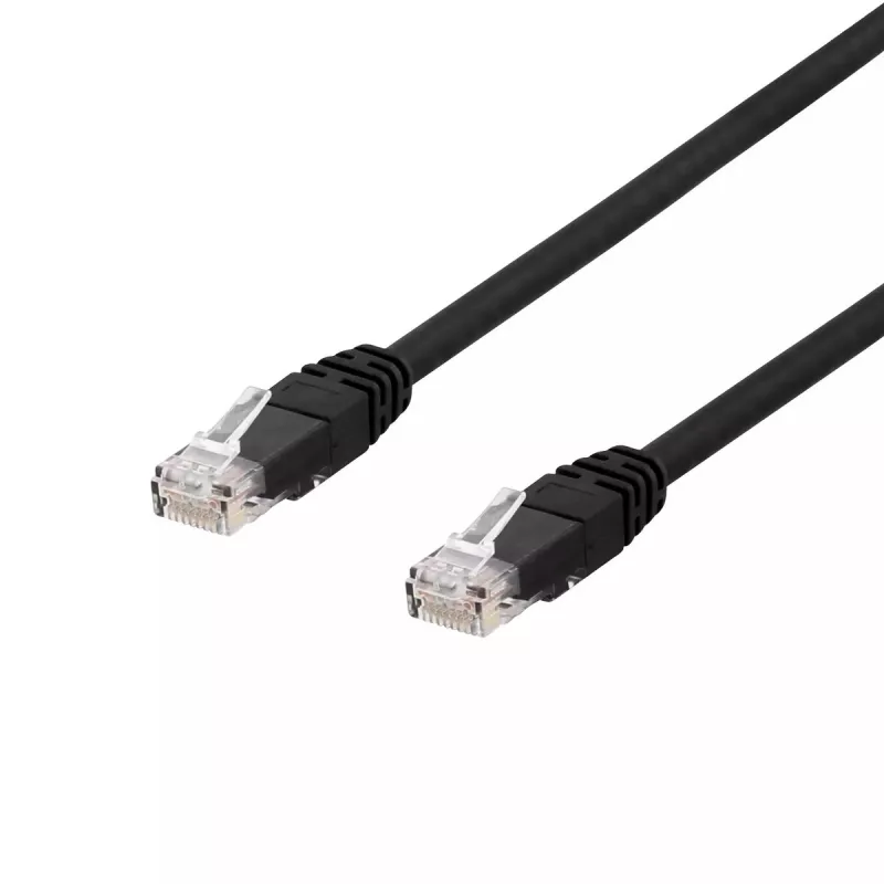 Tinklo kabelis Deltaco TP-620UV RJ-45 Cat6 20 m juodas