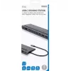 Nešiojamojo kompiuterio dokas Deltaco USBC-DOCK2 laidinis USB 3.2 Gen 1 Type-C pilkas