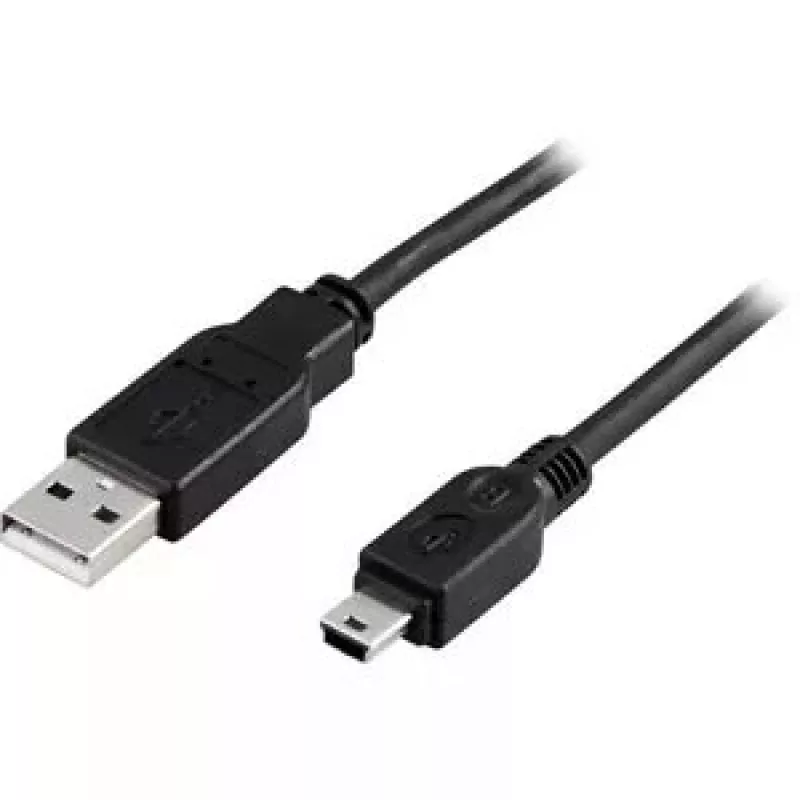 USB laidas A/Mini B Deltaco USB 2.0 1m