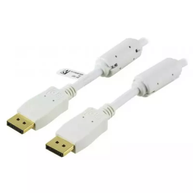 DisplayPort laidas Deltaco DP-1011 1 m Baltas