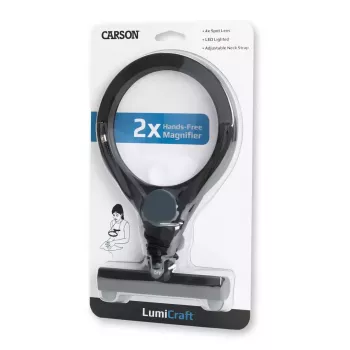 Rankinis didintuvas Carson LumiCraft 2x, LED, maitinamas baterijomis, juodas, 135×23×226 mm