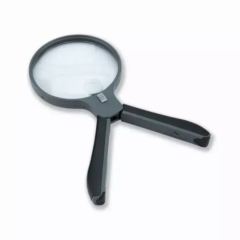 Didinamasis stiklas Carson Split Handle HF-11 — 3,5× rankinis didinamasis stiklas, juodas/skaidrus, AAA baterija