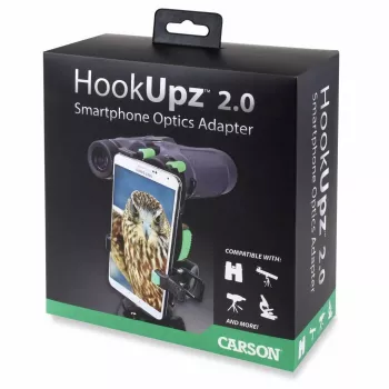 Teleskopo kameros / išmaniojo telefono laikiklis Carson HookUpz 2.0 Plotis 109 mm Gylis 58 mm Aukštis 114 mm