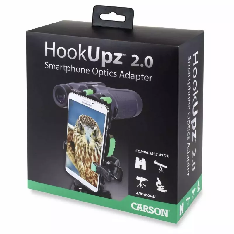 Teleskopo kameros / išmaniojo telefono laikiklis Carson HookUpz 2.0 Plotis 109 mm Gylis 58 mm Aukštis 114 mm