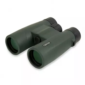 Binokliai Carson JR Series 10x42 BaK-4, kompaktiški stoginiai, juoda/žalia