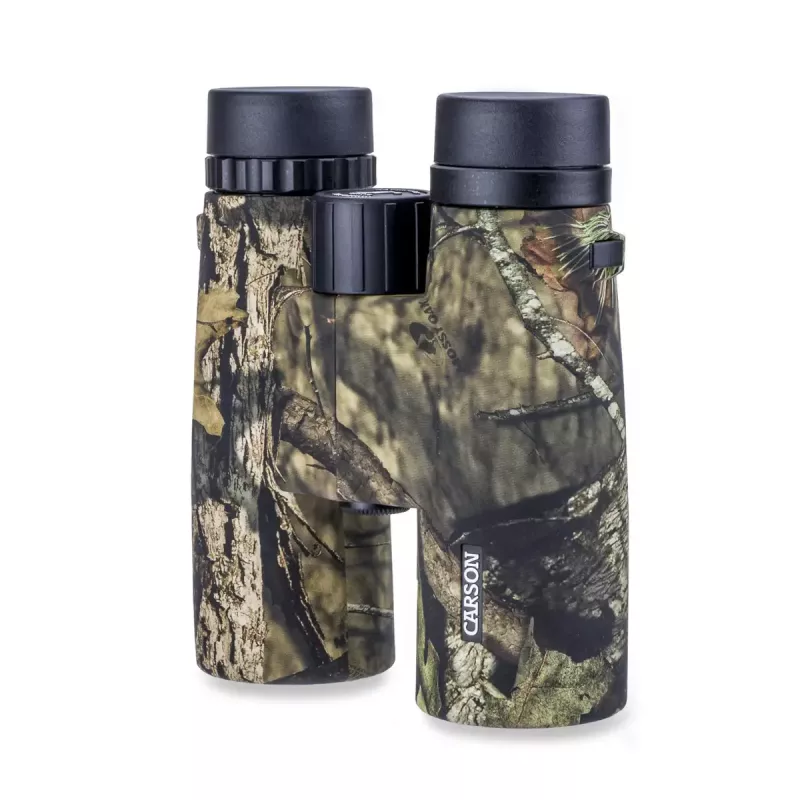 Binoculars Carson JR 10x42 BAK-4 Roof, compact camouflage design, 127×50.8×160 mm