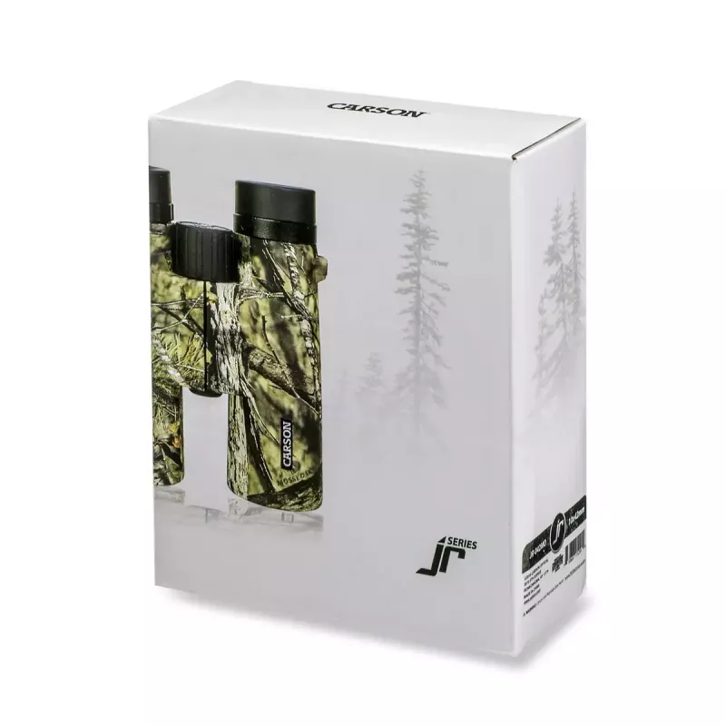 Binoculars Carson JR 10x42 BAK-4 Roof, compact camouflage design, 127×50.8×160 mm