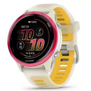 Sportinis išmanusis laikrodis GARMIN Forerunner 570 42 mm, 1,2 colio AMOLED 390×390, GPS, Wi‑Fi, 8 GB, 42 g, silikoninis dirželis