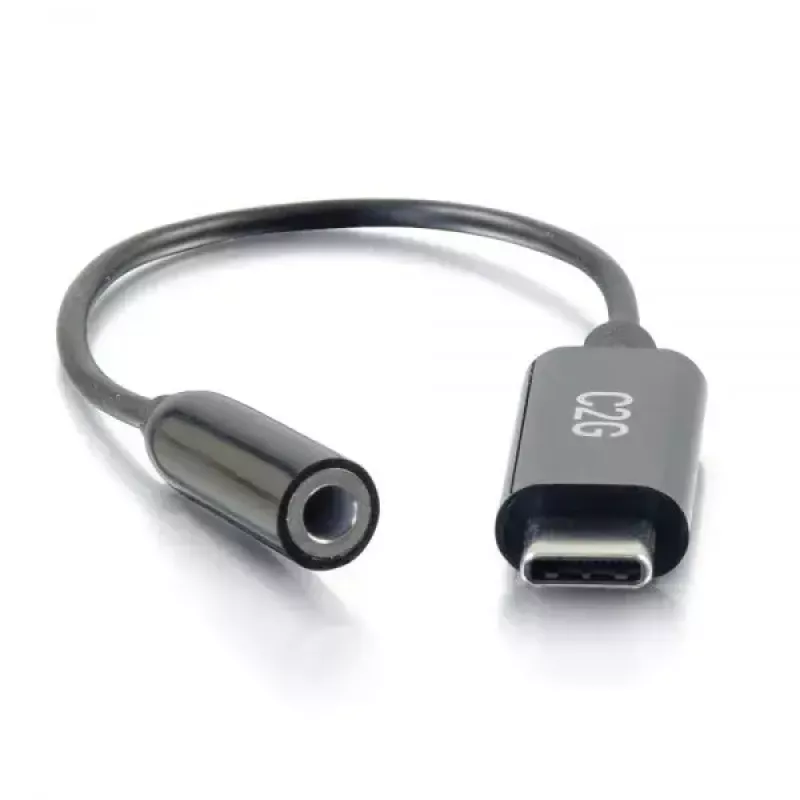 C2G mobiliojo telefono laidas 54426 USB-C į 3,5 mm juodas 0,09 m