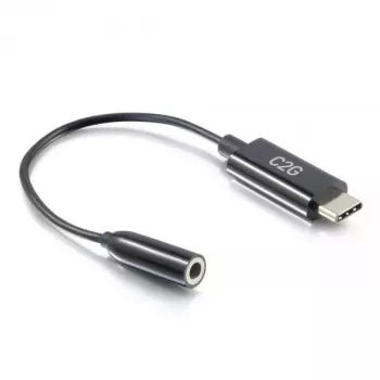C2G mobiliojo telefono laidas 54426 USB-C į 3,5 mm juodas 0,09 m