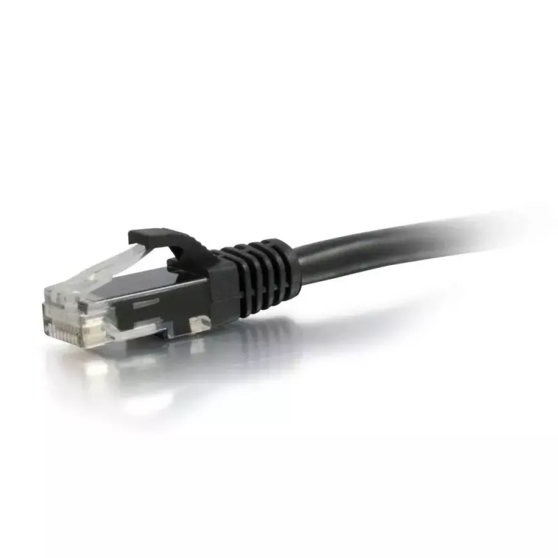 C2G 0,5 m Cat5e su apsaugine įvore neekranuotas tinklo komutacinis kabelis, juodas