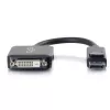 C2G 8 colių DisplayPort kištukas į Single Link DVI-D lizdą adapteris keitiklis juodas