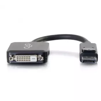 C2G 8 colių DisplayPort kištukas į Single Link DVI-D lizdą adapteris keitiklis juodas