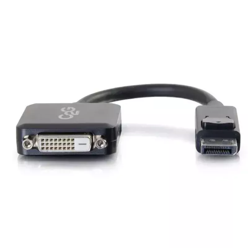 C2G 8 colių DisplayPort kištukas į Single Link DVI-D lizdą adapteris keitiklis juodas