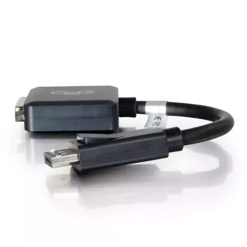C2G 8 colių DisplayPort kištukas į Single Link DVI-D lizdą adapteris keitiklis juodas