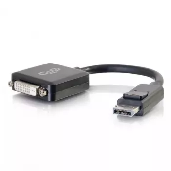 C2G 8 colių DisplayPort kištukas į Single Link DVI-D lizdą adapteris keitiklis juodas