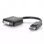 C2G 8 colių DisplayPort kištukas į Single Link DVI-D lizdą adapteris keitiklis juodas