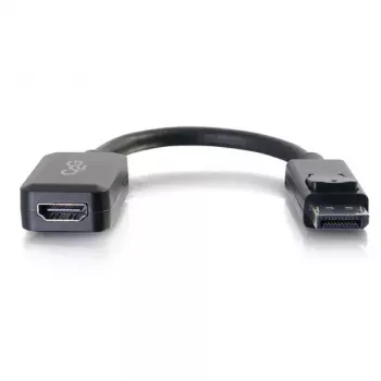 C2G 8 colių DisplayPort vyriškas į HDMI moterišką adapterio keitiklis juodas