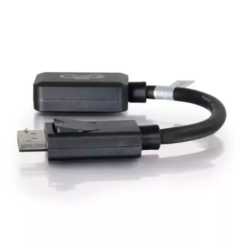 C2G 8 colių DisplayPort vyriškas į HDMI moterišką adapterio keitiklis juodas