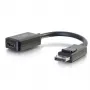 C2G 8 colių DisplayPort vyriškas į HDMI moterišką adapterio keitiklis juodas