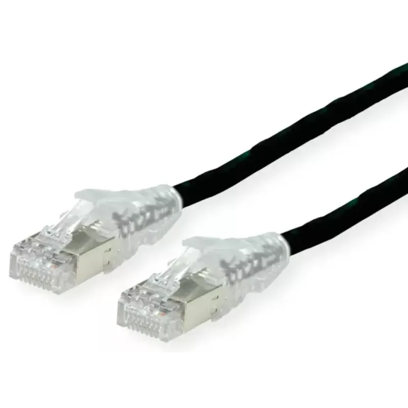 Tinklo kabelis Dätwyler 21.05.0505 juodas 0,5 m Cat6a S/FTP