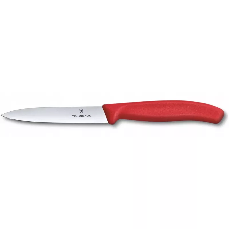 Virtuvinis peilis Victorinox Swiss Classic 10 cm daržovių peilis raudonas