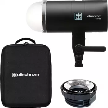 Studijinis ne prie kameros blykstės rinkinys Elinchrom THREE 400Ws, didelės spartos 1/8000s