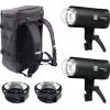 Studijinė ne prie kameros blyksčių rinkinys Elinchrom THREE DUAL — 2 blykstės (modelis 20942.2)