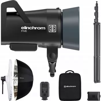 Lauko portretų rinkinys Elinchrom FIVE 20970.1 — nešiojamas lengvas studijos apšvietimo rinkinys