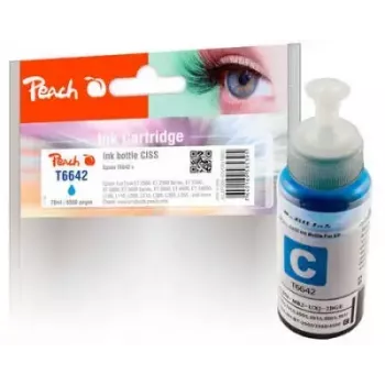Suderinamas žydros spalvos rašalo kasetė PEACH PI100-151, 70 ml, 6 500 lapų, skirta Epson
