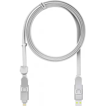 kabelis Rolling Square inCharge XL XLM02R 2m White — USB įkrovimo ir duomenų kabelis