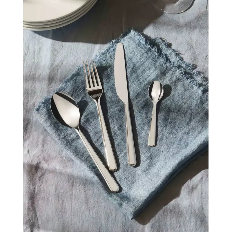 Virtuvės stalo įrankių rinkinys ALESSI BG02S24 — stalo peilis ir šakutė, nerūdijantis plienas