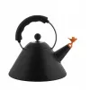 Virdulys ALESSI 9093 BB juodas — viryklės virdulys, švilpukas, nerūdijantis plienas, 2,2 l