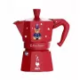 Moka puodas BIALETTI Moka Express 3 puodelių (150 ml) raudonas viryklės kavos virimo aparatas