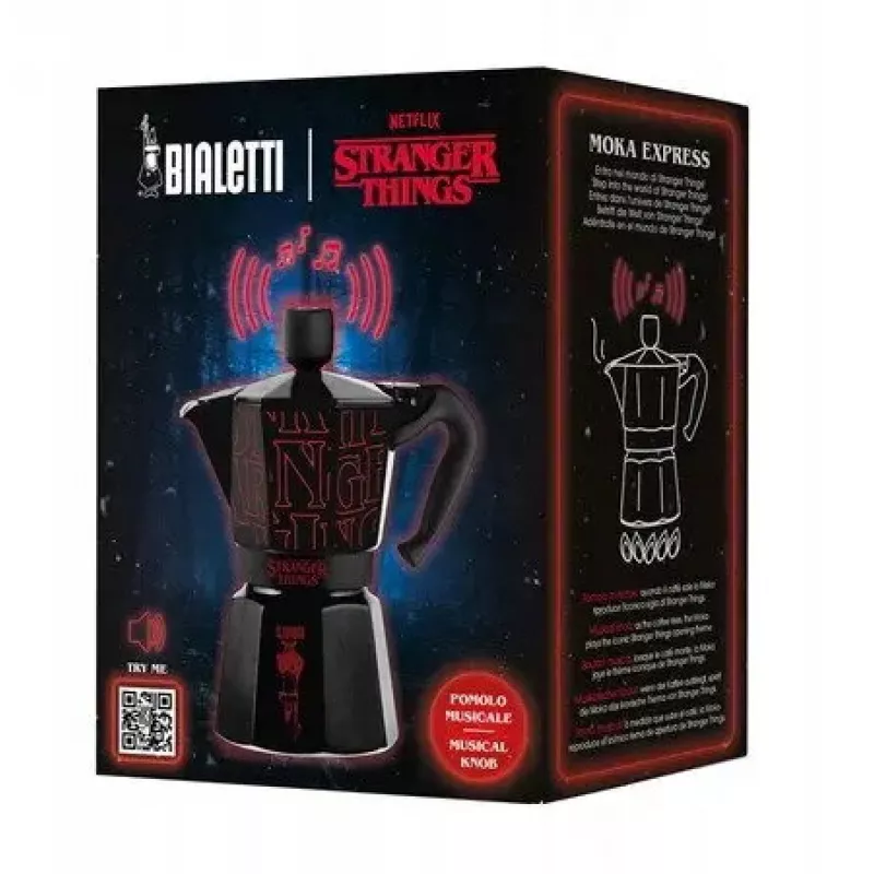 Stovetop espresso maker BIALETTI Moka Express 6-cup – 6 TZ Stranger Things