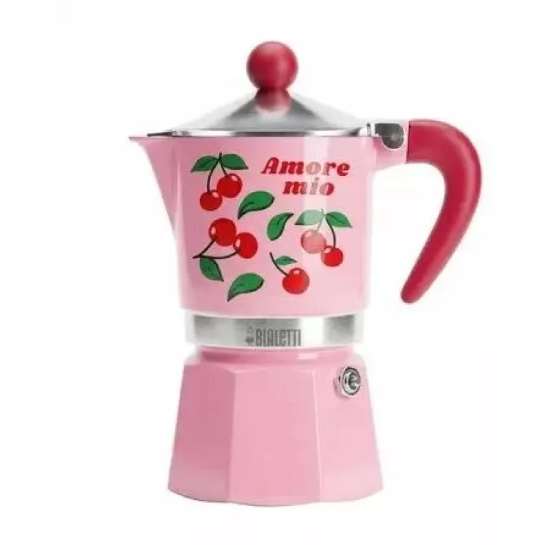 Moka pot BIALETTI Rainbow 3 puodelių Fruit Vibes — rožinis