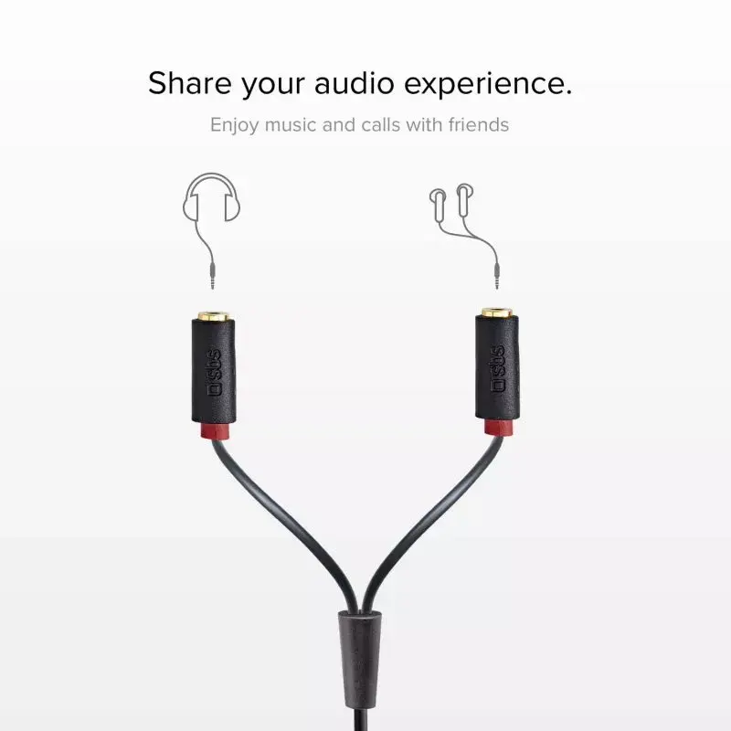 Garso stereo laidas SBS Audio 3,5 mm lizdas su skirstytuvu