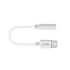 Mobiliojo telefono laidas SBS TEINTJACKTYCFMW Baltas 0,09 m 3,5 mm USB C
