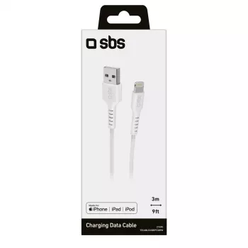 Laidas Lightning SBS TECABLEUSBIP5389W 3 m baltas USB A